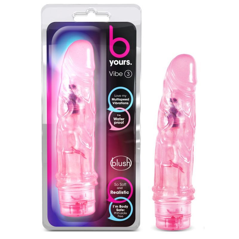 B Yours Vibe No 3 Realistic Dildo Pink Secondary image