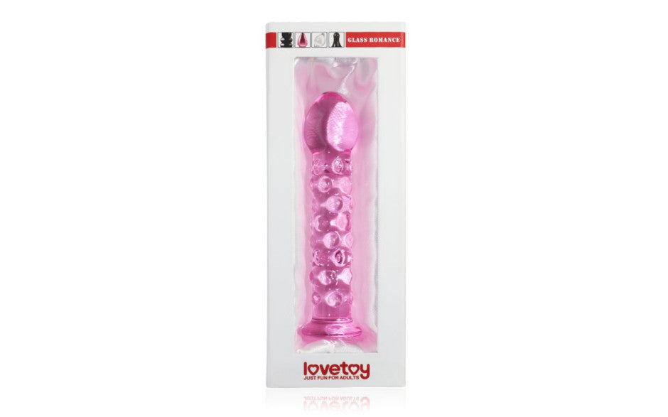 Lovetoy Glass Romance 2 Glass Dildo 7 Inch Pink Lovetoy