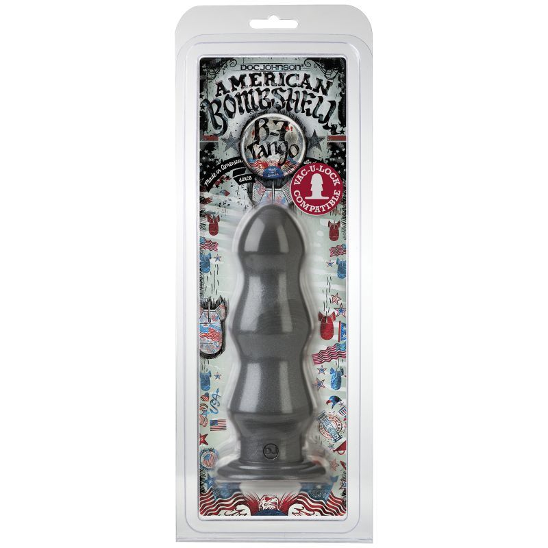 American Bombshell B 7 Tango Anal Dildo 7 Inch Gun Metal American Bombshell