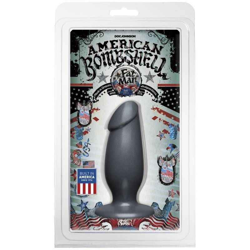 American Bombshell Fat Man Anal Plug Gun Metal Secondary image