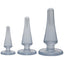 Doc Johnson Crystal Jellies Anal Initiation Butt Plug Kit Clear