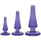 Doc Johnson Crystal Jellies Anal Initiation Butt Plug Kit Clear