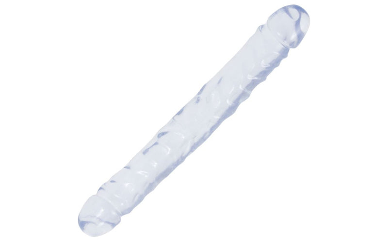 Doc Johnson Crystal Jellies Jr Double Dong 12 Inch Clear
