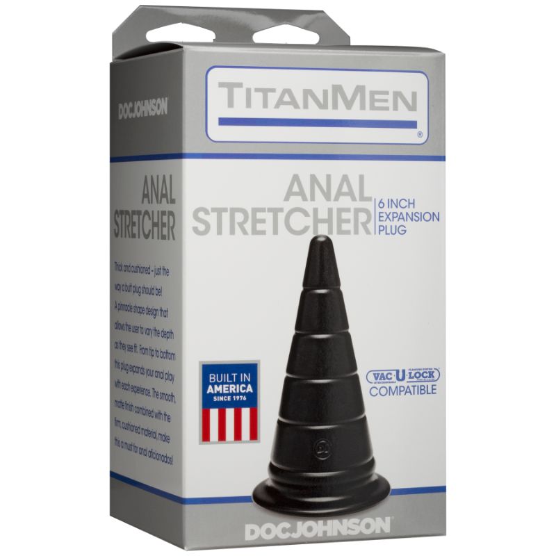 TitanMen Anal Stretcher Expansion Plug 6 Inch Black TitanMen
