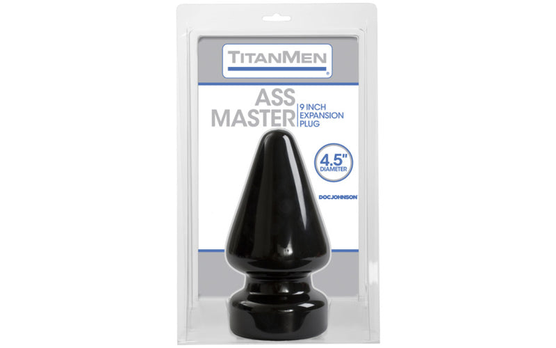 Doc Johnson TitanMen Tools Ass Master Butt Plug Black 4.5 Inch