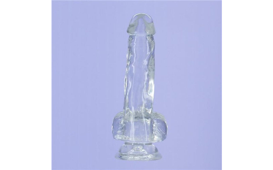 BMS Factory Addiction Crystal Realistic Dildo With Balls Clear BMS Factory
