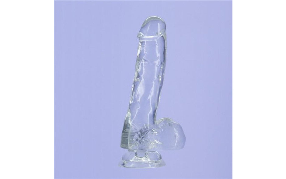 BMS Factory Addiction Crystal Realistic Dildo With Balls Clear BMS Factory