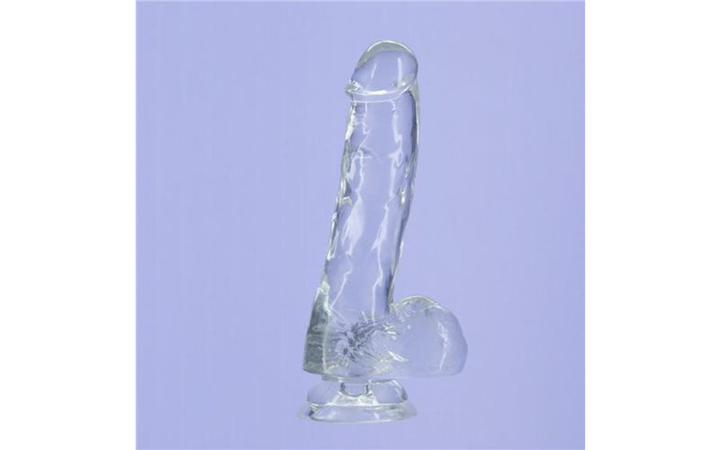 BMS Factory Addiction Crystal Realistic Dildo With Balls Clear