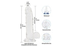 BMS Factory Addiction Crystal Realistic Dildo With Balls Clear BMS Factory