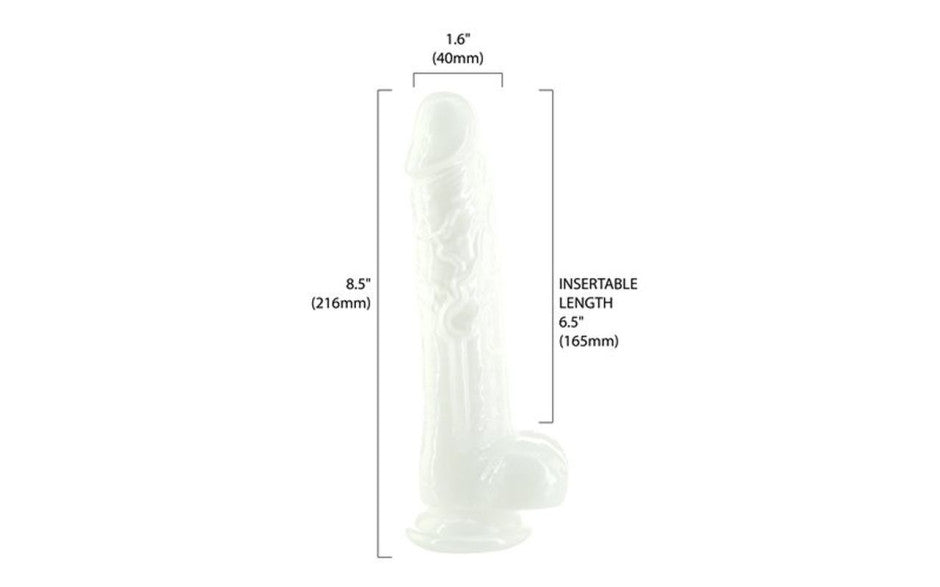 BMS Factory Addiction Pearl Suction Cup Realistic Dildo 8.5 Inch Pearl White BMS Factory