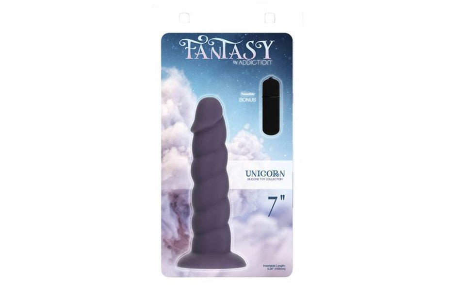 BMS Factory Addiction Unicorn Realistic Dildo 7 inch Purple BMS Factory