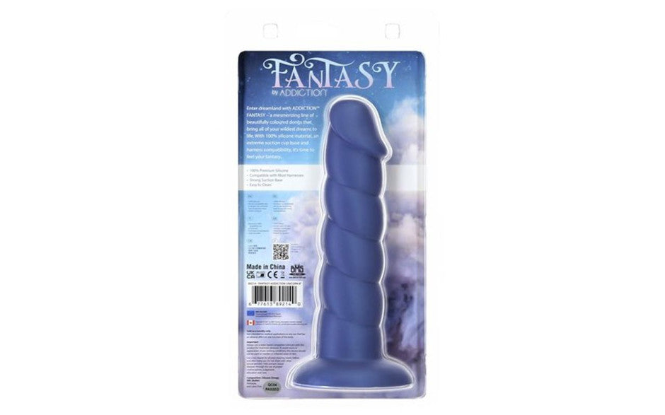 BMS Factory Addiction Unicorn Realistic Dildo 8 Inch Blue BMS Factory