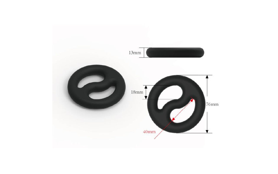 BRUTUS Yin Yang Silicone Cock & Ball Duo Ring