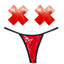 Neva Nude Vixen Red Wet Vinyl Womens Pastie & G String Set Neva Nude