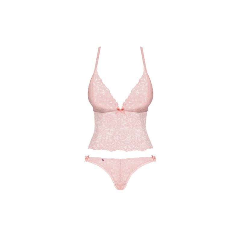 Obsessive Delicanta Top & Panties Pink S / M Obsessive