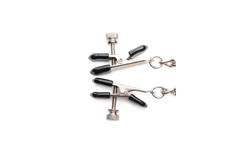 XR Brands Master Series Titty Taunter Nipple Clamps With Weighted Bead Secondary image
