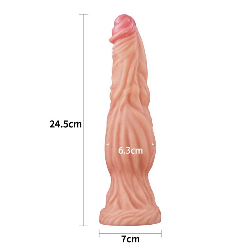 Lovetoy Nature Cock Dual Layer Huge ALIEN Silicone Dildo 9.5 Inch Secondary image