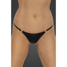 Noir Handmade Power Wetlook Womens Panty With Gold Clasp Noir Handmade Main image