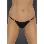 Noir Handmade Power Wetlook Womens Panty With Gold Clasp Noir Handmade
