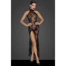 Noir Handmade Long Tulle Bondage Play Women Dress Black Secondary image