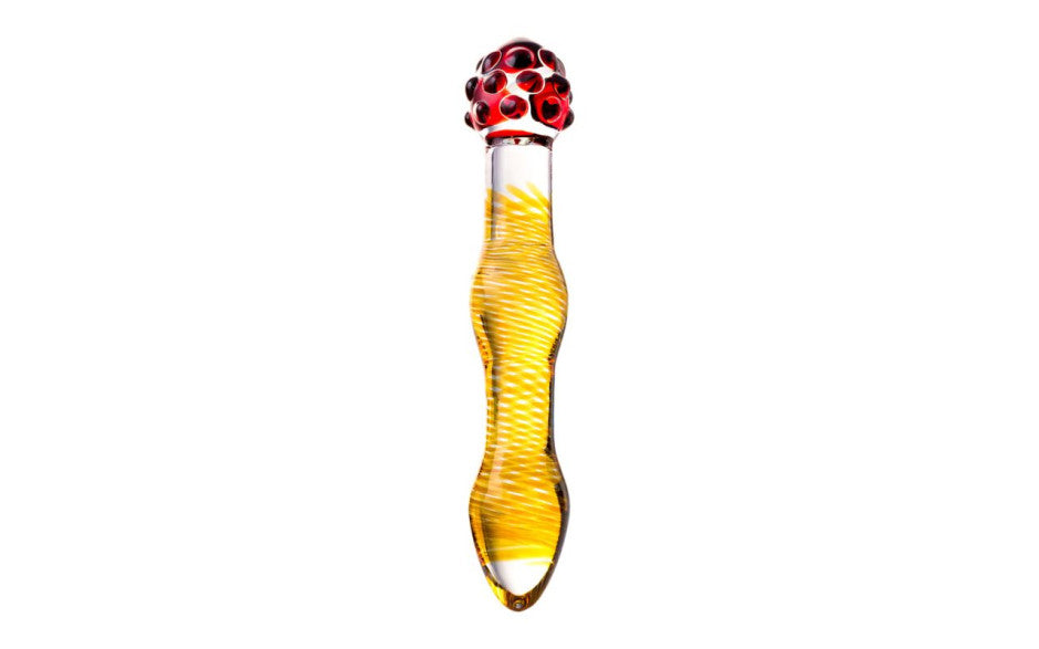 Sexus Glass Dildo 20.5cm Yellow & Red Sexus Glass Main image