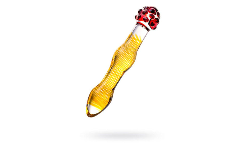 Sexus Glass Dildo 20.5cm Yellow & Red Sexus Glass