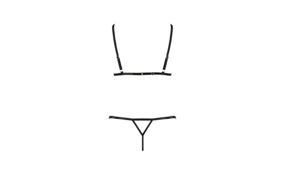 Passion Lingerie Solon Bra & Panty Set 2 Piece Black S / M Passion Lingerie