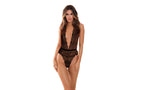 Rene Rofe Deep V Neckline Womens Plunge In Teddy Black Rene Rofe
