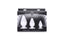 XR Brands Master Series Triple Cones Anal Plug Set 3 Piece Clear XR Brands