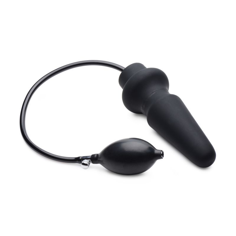 Master Series Ass Pand Large Inflatable Silicone Plug Black Master Series Main image