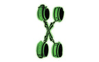 XR Brands Master Series Kink In the Dark Glowing Hog Tie Set Fluro Green