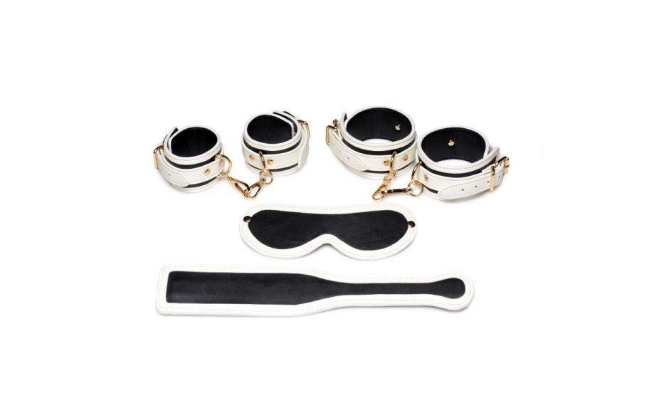 XR Brands Master Series Kink In the Dark Glowing Bondage Set Fluro Green