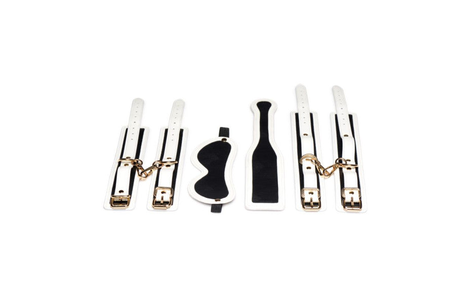 XR Brands Master Series Kink In the Dark Glowing Bondage Set Fluro Green