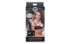 XR Brands Master Series Kink in the Dark Glowing Collar and Lead Fluro Green