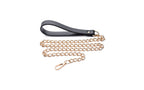 XR Brands Master Series Leashed Lover Black and Gold Chain Leash