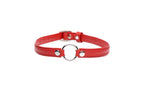 XR Brands Master Series Sex Pet Leather Choker BDSM Collar With Silver Ring