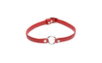 XR Brands Master Series Sex Pet Leather Choker BDSM Collar With Silver Ring