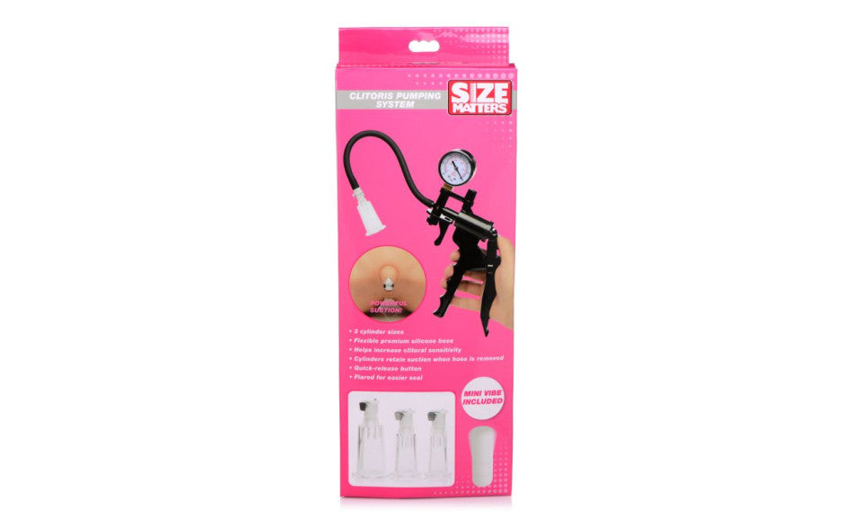XR Brands Size Matters Clitoral Pumping System Clear XR Brands