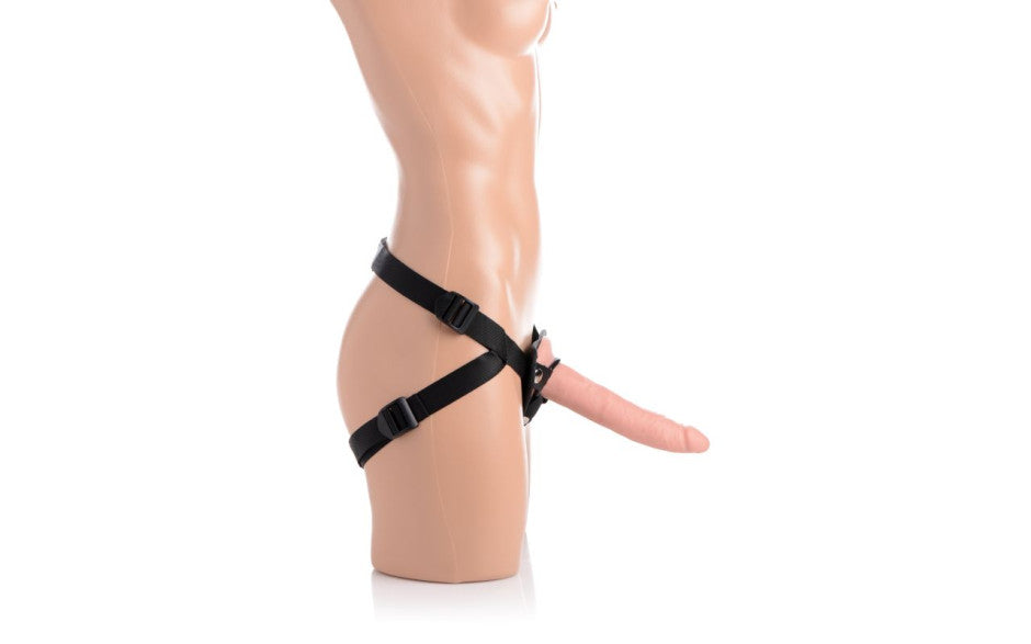 XR Brands Strap U Charmed Silicone Dildo With Harness 7.5 Inch XR Brands