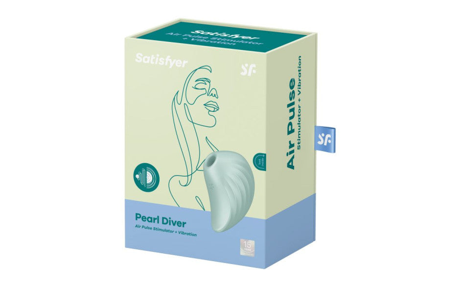 Satisfyer Pearl Diver Layon Air Pulse Clitoral Stimulator Mint Satisfyer