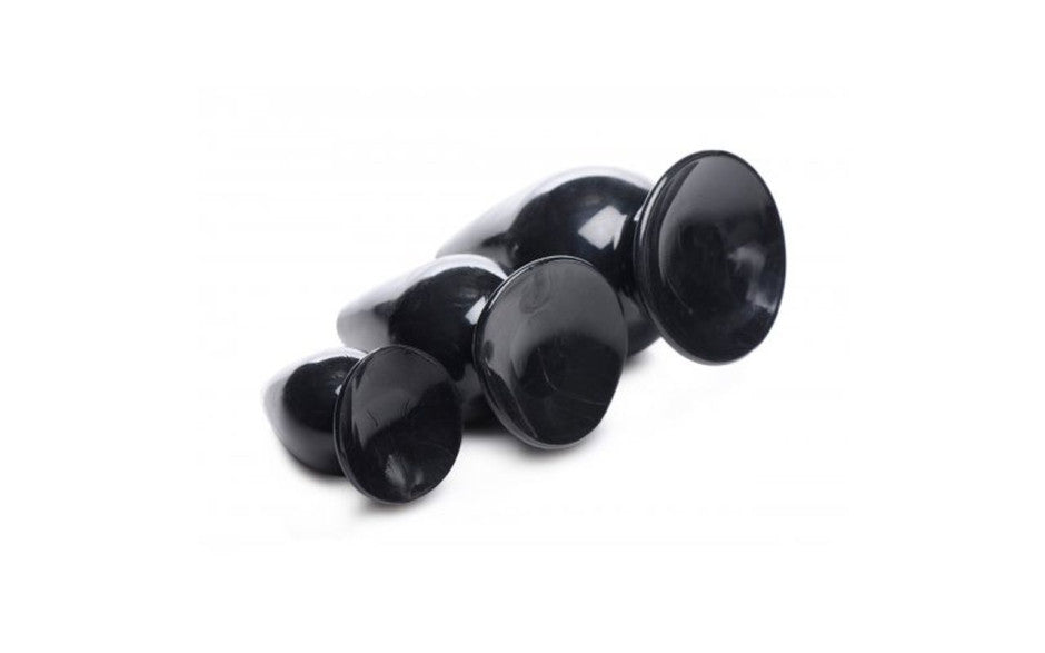 XR Brands Master Series Triple Cones Anal Plug Set Black 3 Piece Secondary image