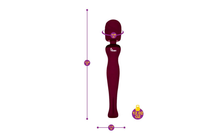Viben Sultry Rechargeable Body Wand Massager Ruby Viben