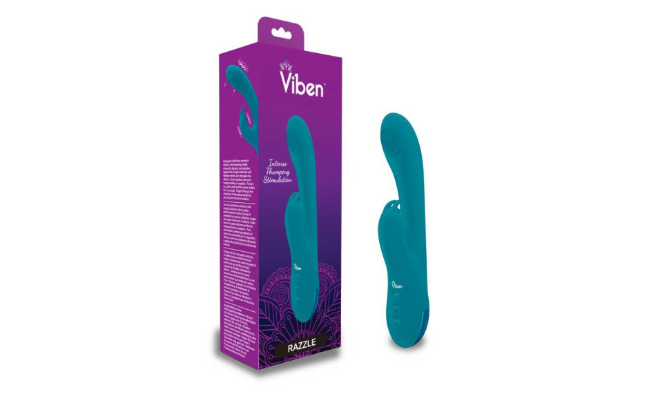 Viben Razzle Rechargeable Thumping Rabbit Massager Ocean Viben Main image