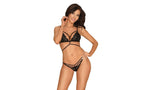 Obsessive Diyosa Panty and Bra Set 2 Piece Black L / XL Obsessive