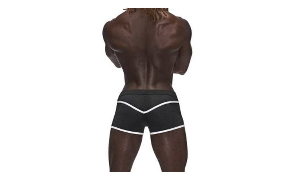 Male Power Sport Mesh Breathable Mens Mini Short Black XL Male Power