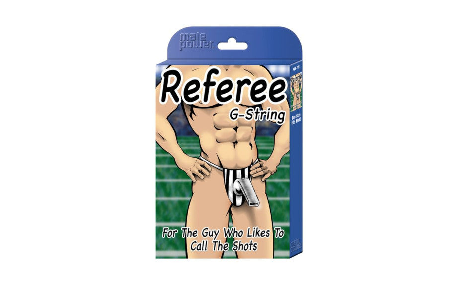 Male Power Referee Novelty G String Mens Underwear Black One Size Male Power
