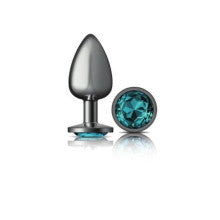 Viben Cheeky Charms Gunmetal Round Butt Plug With Jewel Large Viben Main image