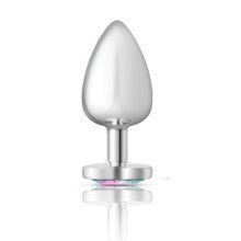 Viben Cheeky Charms Silver Metal Anal Plug With Heart Jewel Large Viben Main image
