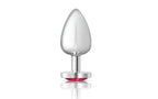 Viben Cheeky Charms Silver Metal Anal Plug With Heart Jewel Large Viben
