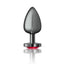 Cheeky Charms Gunmetal  Butt Plug With Heart Red Jewel Large Cheeky Charms